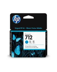 Encre HP 712 Cyan pour HP DesignJet T230/T250/T630/T650  29ml