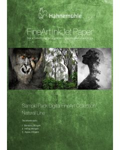 Sample Pack Hahnemühle : Natural Line A4 (Agave, Hemp, Bamboo), 2 feuilles de chaque
