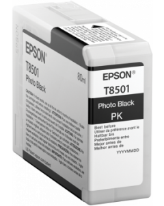 Encre Epson T8501 pour SureColor P800 : Noir Photo (C13T850100)
