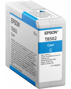 Encre Epson T8502 pour SureColor P800 : Cyan (C13T850200)