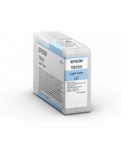 Encre Epson T8505 pour SureColor P800 : Cyan Clair (C13T850500)