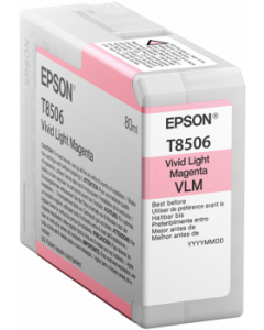 Encre Epson T8506 pour SureColor P800 : Magenta Clair (C13T850600)