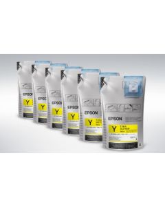 Encre Epson Ultrachrome pour SureColor SC-F6000 / F7000 - 6 poches x1L : Jaune (C13T741400)