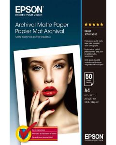 Papier Epson Mat Archival 189g, A4 50 feuilles