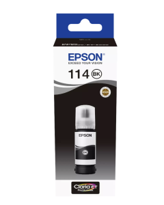 Bouteilles d'encre originales Epson EcoTank série 114, Encre Noir (70 ml), Réf. : C13T07A140