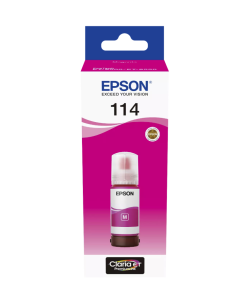 Bouteilles d'encre originales Epson EcoTank série 114, Encre Magenta (70 ml), Réf. : C13T07B340