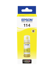 Bouteilles d'encre originales Epson EcoTank série 114, Encre Jaune(70 ml), Réf. : C13T07B440