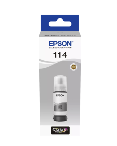 Bouteilles d'encre originales Epson EcoTank série 114, Encre Gris  (70 ml), Réf. : C13T07B540