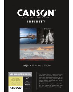 Papier Canson Infinity Velin Museum Rag 315g, A4 25 feuilles