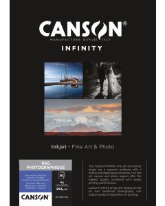 Papier Canson Infinity Rag Photographique 210g, A4 25 feuilles