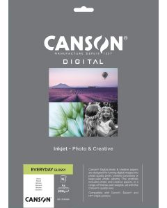 Papier CANSON Digital Everyday Gloss A4 50 feuilles 200g, réf. : C33300S000
