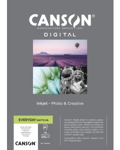 Papier CANSON Digital Everyday Double Face Mat A4 50 feuilles 170g, réf.  : C33300S003