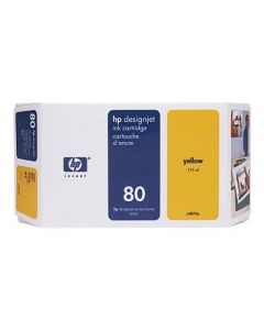 Cartouche C4848A (n°80) pour HP DesignJet Série 1050/1055  : Jaune, 350ml