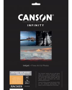 Papier CANSON INFINITY Arches® BFK Rives Pure White 310g A4 10 feuilles