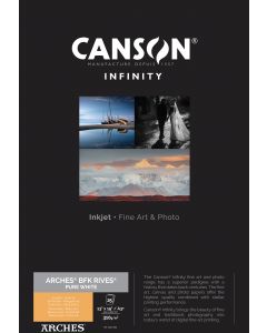 Papier CANSON INFINITY Arches® BFK Rives Pure White 310g A3+ 25 feuilles