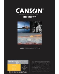Papier CANSON INFINITY Somerset Enhanced Satin White 330g, A3+, 25 feuilles