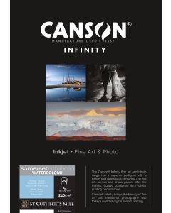 Papier CANSON INFINITY Somerset Enhanced Watercolour RAG, 240g, A4, 25 feuilles