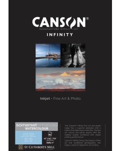 Papier CANSON INFINITY Somerset Enhanced Watercolour RAG, 240g, A3+, 25 feuilles