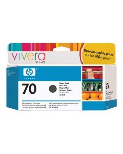 Cartouche C9448A (n°70) pour HP DesignJet Z2100/Z3100/Z3200 : Vivera Noir Mat - 130ml