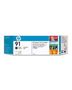 Cartouche C9465A (n°91) pour HP DesignJet Z6100 : Vivera Noir Photo - 775ml 