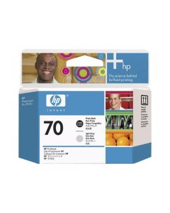 Tête d'impression C9407A (n°70)  pour HP DesignJet Z2100/Z3100/Z3200 - B9180 : Noir Photo & Light Gris