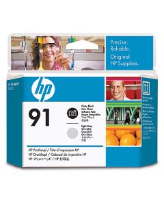 Tête d'impression C9463A (n°91) pour HP DesignJet Z6100 : Noir Photo & Light Gris