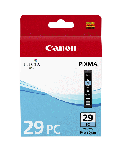 Cartouche d'encre Canon PGI-29PC : Photo Cyan - 36ml