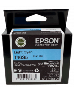 Encre Epson (25ml) pour SureColor P700 : Cyan Clair (T46S500)
