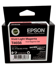 Encre Epson (25ml) pour SureColor P700 : Magenta Clair (T46S600)