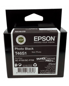 Encre Epson (25ml) pour SureColor P700 : Noir Photo (T46S100)