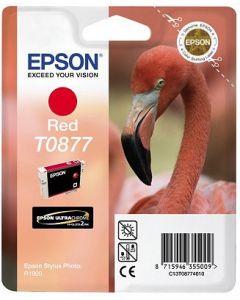 Encre Epson (Flamand Rose) pour Stylus Photo R1900 : High Gloss rouge (C13T08774010)