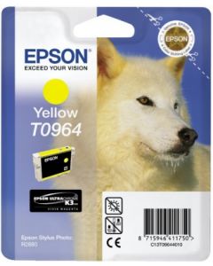 Encre Epson T0964 (Loup) pour Stylus Photo R2880 : jaune