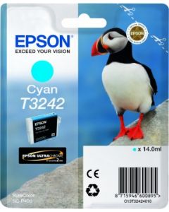 Encre Epson T3242 pour SureColor P400 : Cyan (C13T32424010)