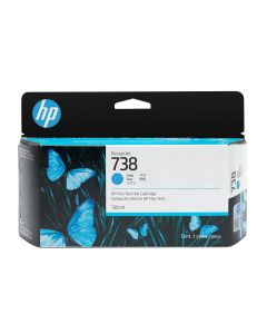 Encre HP 738 pour HP DesignJet T850 & T950 Cyan 130ml - 498N5A