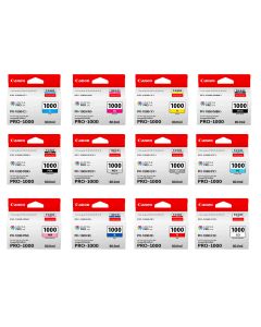 Jeu d'encre pour Canon Pro 1000 (12 cartouches)