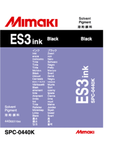 Encre Mimaki ES3 pour JV3, JV33, JV5, CJV - Noir 440ml (SPC-0440K)