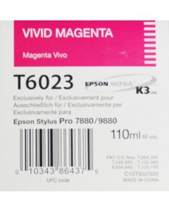 EPSON T6023 (C13T602300) - Vivid Magenta 110ml --> voir T6033 (T603300) VIVID MAGENTA 220ML