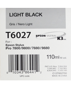 EPSON T6027 (C13T602700) - Gris 110ml --> voir T6037 (T603700) GRIS 220ML