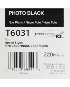 EPSON T6031 (C13T603100) - Noir Photo 220ml