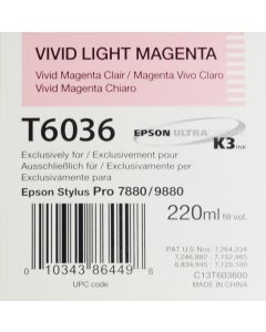 EPSON T6036 (C13T603600) - Vivid Magenta Clair 220ml