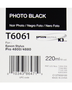 EPSON T6061 (C13T606100) - Noir Photo 220ml