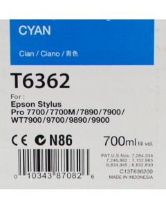 EPSON T6362 (C13T636200) - Cartouche d'encre Cyan - 700ml