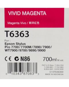 EPSON T6363 (C13T636300) - Cartouche d'encre Vivid Magenta - 700ml