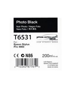 Epson T6531 (C13T653100) - Cartouche d'encre Noir Photo 200ml