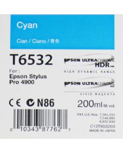 Epson T6532 (C13T653200) - Cartouche d'encre Cyan 200ml