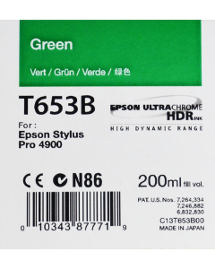 Epson T653B (C13T653B00) - Cartouche d'encre Vert 200ml