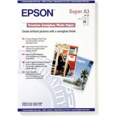Epson Photo Premium Semi-Glacé, 251g, A3+ 20 feuilles