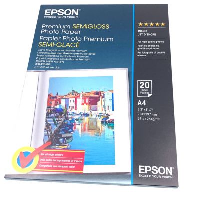 Epson Photo Premium Semi-Glacé, 251g, A4 20 feuilles