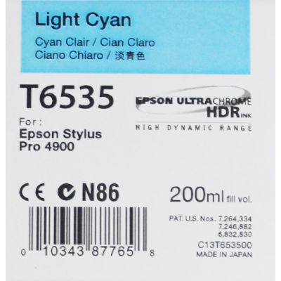 EPSON T6535 C13T653500 Cartouche encre Cyan Clair 4900