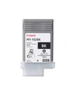 Cartouche (PFI102BK) pour Canon IPF 500/600/605/610/700/710 : Noir - 130ml 